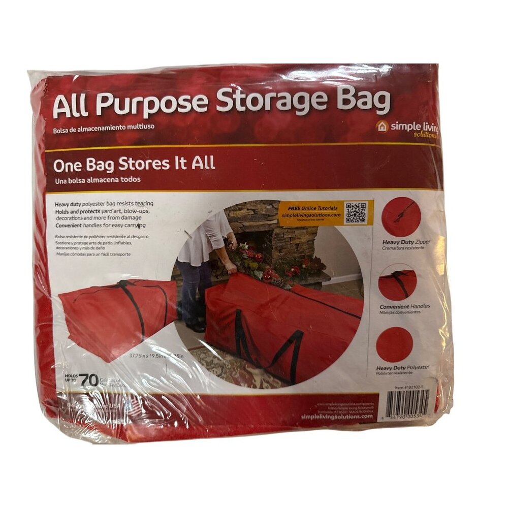 Simple Living Solutions All Purpose Storage Bag 70 Gallons Heavy Duty